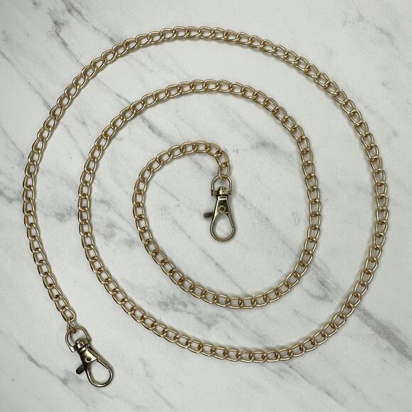 Gold Tone Chain Link Purse Handbag Bag Replacement Strap ✨ - Picture 1 of 12